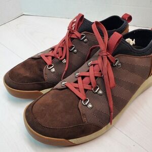 LL Bean Vista Hiker Sneaker Mens Brown‎ Suede and Mesh Size 14